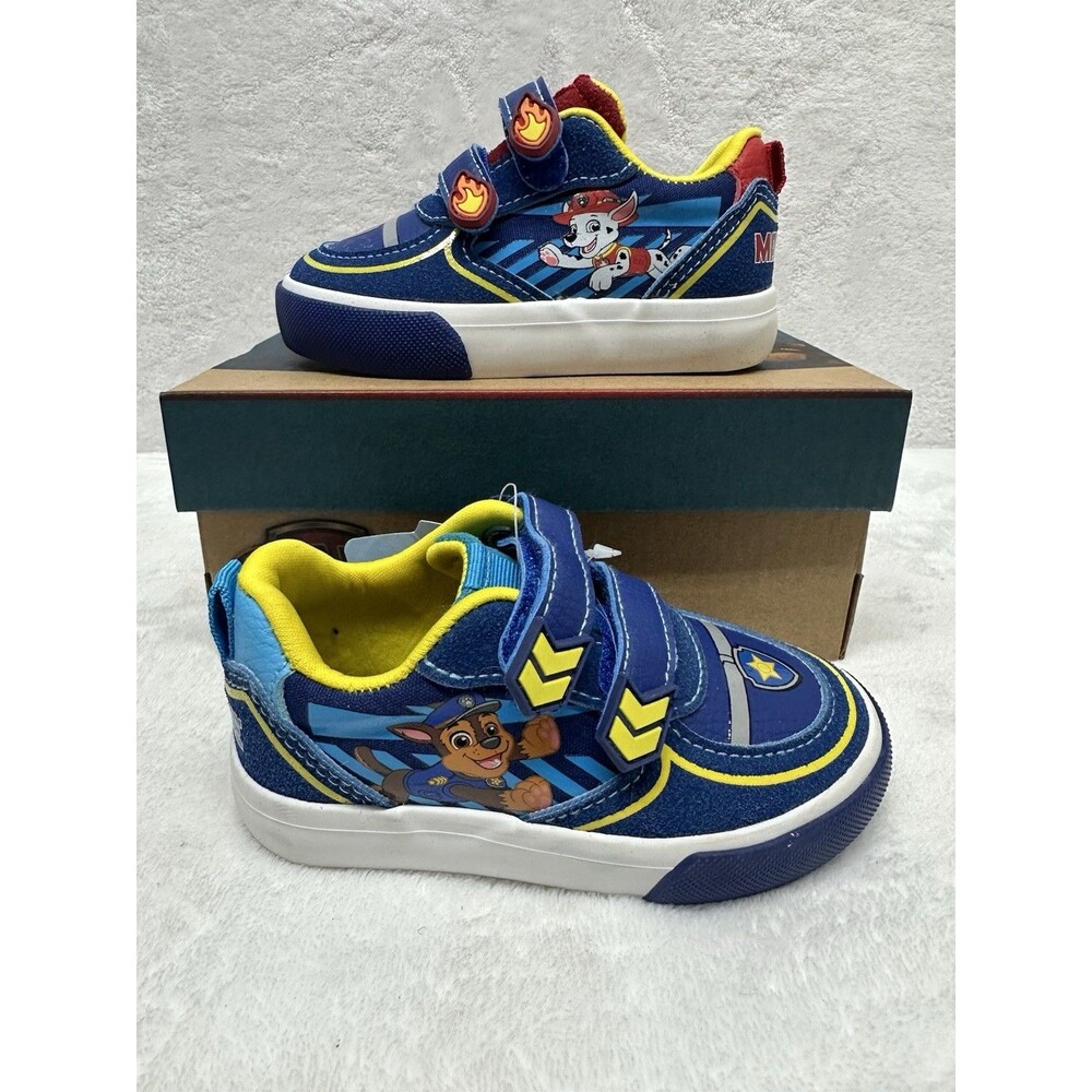 Paw Patrol Toddler Sneakers Size 7T Blue Marshall Chase  Light-Up Shoes